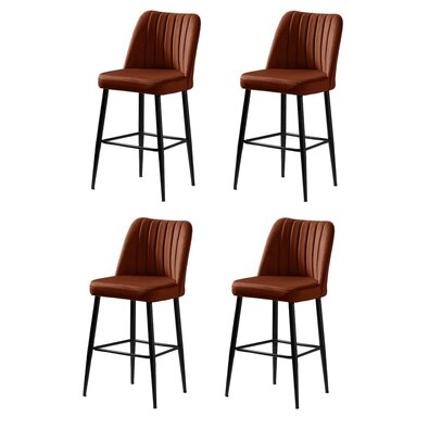 Set de scaune de bar Vento Tile Red and Black, 4buc.