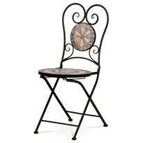 Záhradná stolička s keramickou mozaikou Wawy, 39 x 45 x 90 x 48 cm