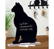 Poznámková tabuľa mačka, čierna