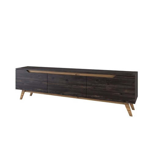 Stolik pod telewizor Dita Black and Walnut