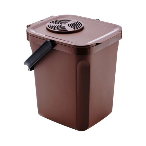 Denox Active Koš za organske odpadke 10 l, rjava