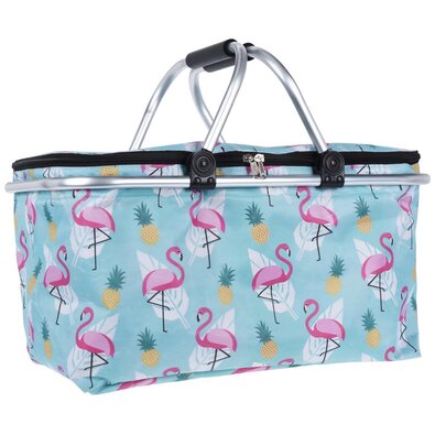 Chladiaci nákupný košík Flamingoes, 48 x 28 x 24 cm