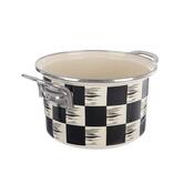 Orion Emaliowany garnek Szachownica Lem, 2 l,średnica 18 cm
