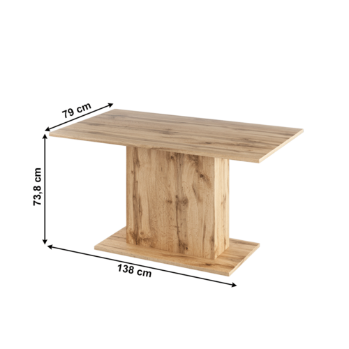 Stół jadalny OLYMPA, dąb wotan