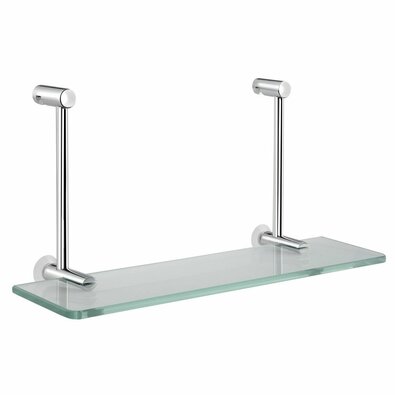 SAPHO 1301-15 Glasablage für Duschwand 40 x 18 x 12,5 cm, silber