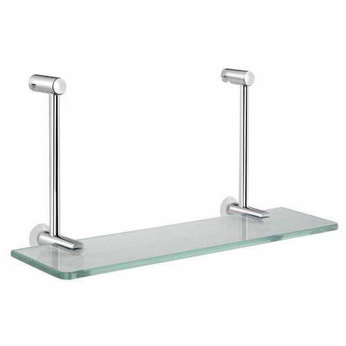 SAPHO 1301-15 Glasablage für Duschwand 40 x 18 x 12,5 cm, silber