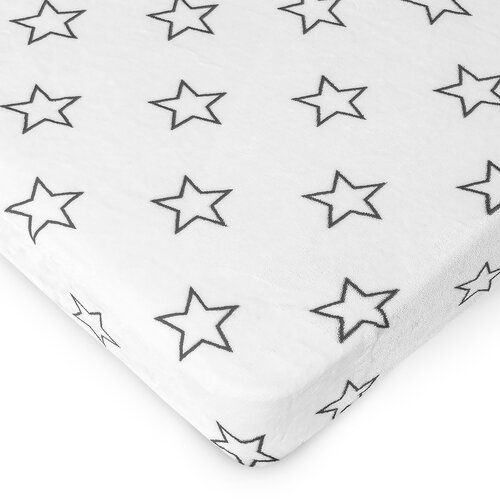 Cearșaf de pat 4Home Stars grey microflanelă, 90 x 200 cm