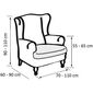 Sada Multielasztikus „füles” fotel huzat, barna, 70 - 110 cm