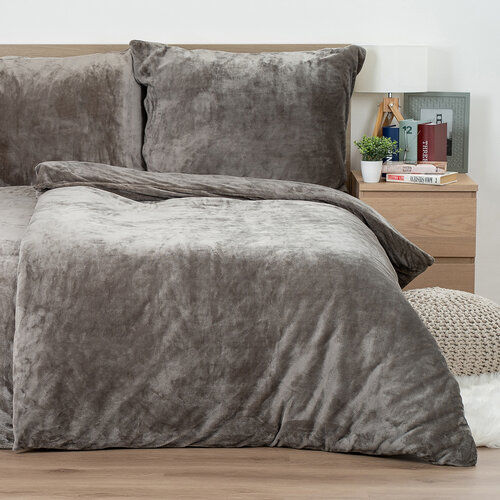 Lenjerie de pat din microflanel 4Home gri, 140 x 220 cm, 70 x 90 cm