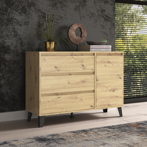 Komoda BOGAN 1D3S, dąb artisan