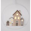 Závěsná vánoční dekorace Winter Houses, 30 cm, svítící, na baterie