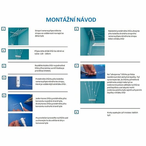 Stropný sušiak na bielizeň Ideal 5 tyčí, 100 cm