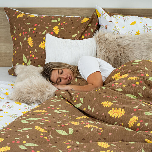 4Home Krepové povlečení Podzim, 220 x 200 cm, 2 ks 70 x 90 cm