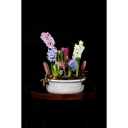Flores Virágtartó, 29 x 8 x 24 cm, kerámiabézs,