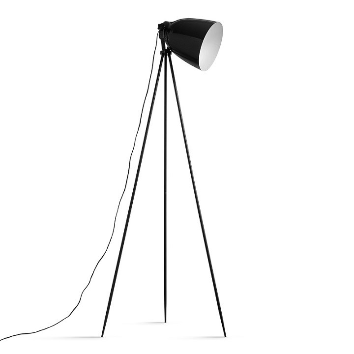 Tempo Kondela Stojaca lampa Cinda 5, čierna