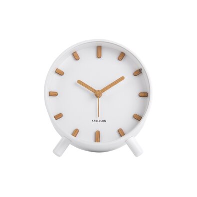 Karlsson 5943WH ceas cu alarmă de design 11 cm, alb