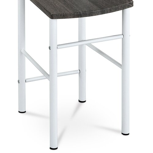 Stummer Diener 81870 WT weiß lackiert/Eiche schwarz, 119 cm