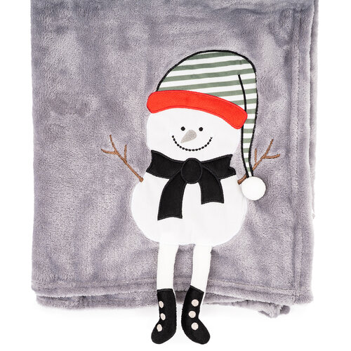 4Home Weihnachtsdecke Frosty Snowman, 150 x 200 cm