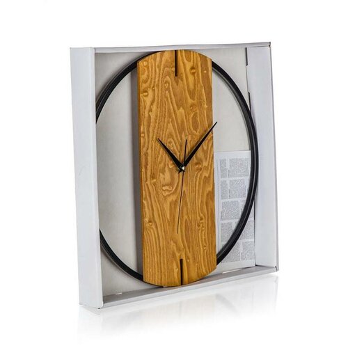 Ceas de perete Wood deco, diametru 40 cm