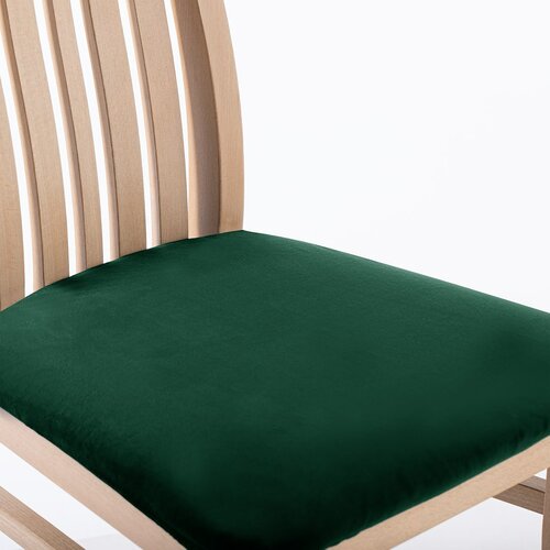 Restilo Napínací poťah na sedák na stoličku Sento tmavozelená, 40 x 40 + 5 cm