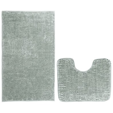 Restilo Bati fürdőszobai kilépő szett, szürke, 2 db, 50 x 80 cm, 40 x 50 cm