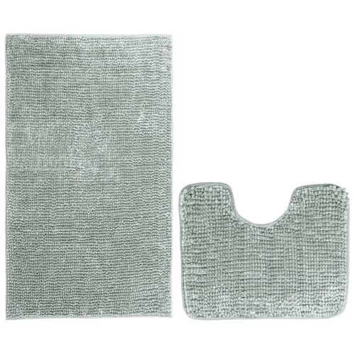 AmeliaHome Komplet dywaników łazienkowych Bati szary, 2szt. 50 x 80 cm, 40 x 50 cm