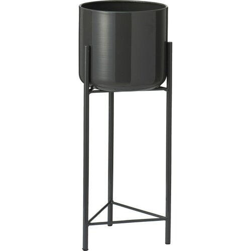 Súprava kovových stojanov na kvety Malvaro čierna, 3 ks