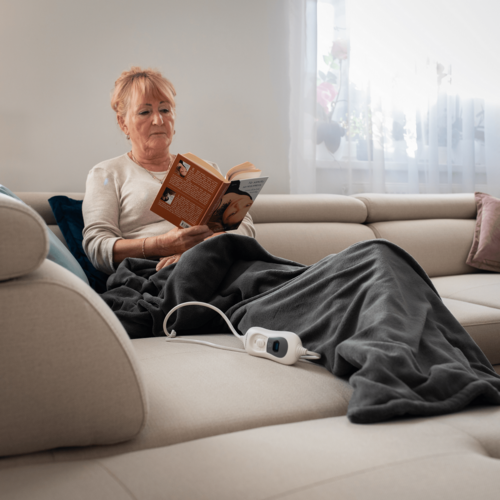 Elektrická vyhřívací deka MEDISA, tmavě šedá