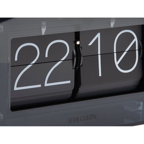 Karlsson 5976BK Design fali/asztali billenő óra,fekete, 21 cm