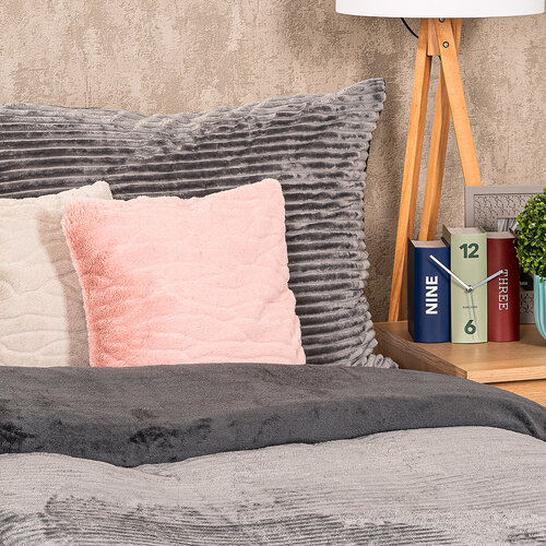 4Home Lenjerie de pat din microflanel Stripe gri, 140 x 200 cm, 70 x 90 cm