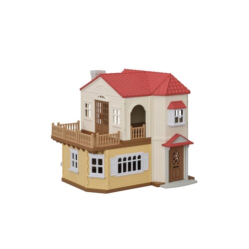 Sylvanian family 5302 Zweistöckiges Haus mit  rotem Dach und Lichtern