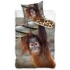 Pościel bawełniana Orangutan, 140 x 200 cm, 70 x 90 cm