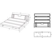 AQUALINE AE236 Duschklappsitz 32 x 32,5 cm, Bambus
