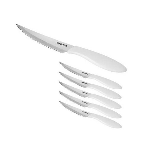 Tescoma Steakmesser Presto 12 cm, 6 Stück, weiß