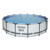 Bestway Nadzemný bazén Steel Pro MAX s filtráciou, schodíkmi a plachtou, pr. 457 cm, v. 107 cm