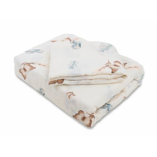 Matex Muslin posteljnina Metulji, 140 x 200 cm, 70 x 90 cm