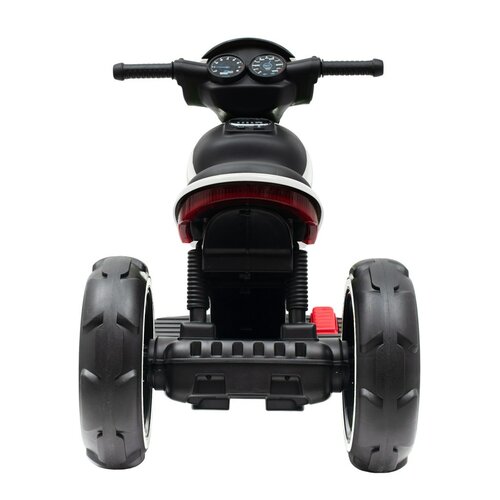Baby Mix Detská elektrická motorka Police čiernobiela, 100 x 50 x 61 cm