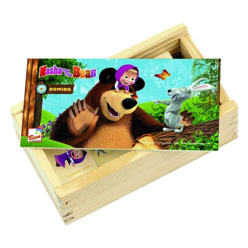 Domino Bino Masha și ursul, 18 x 4,5 x 12 cm