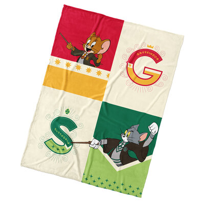 Carbotex Kinderdecke Tom und Jerry in Hogwarts, 130 x 170 cm