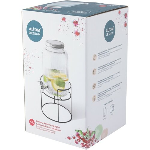 Altom Distribuitor de băuturi din sticlă cu suport4 l