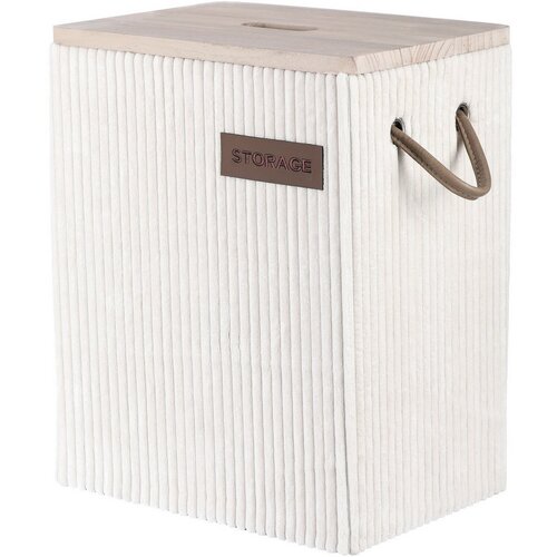Autronic Set of 5 fabric storage boxes, cream