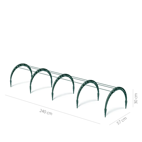 FlOO TUNNELS kerti fólia alagút 240 cm, zöld