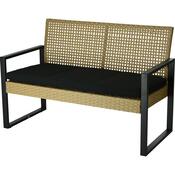 Gartenmöbel Set Gandia, 4 Teile, Metall, PE, Rattan