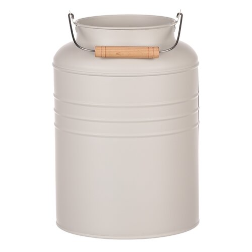 Vază metalică Pail gri-maro, 13 x 18 x 26 cm