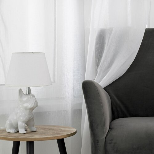 Homede Zavese Kresz Loops, bele, 140 x 140 cm