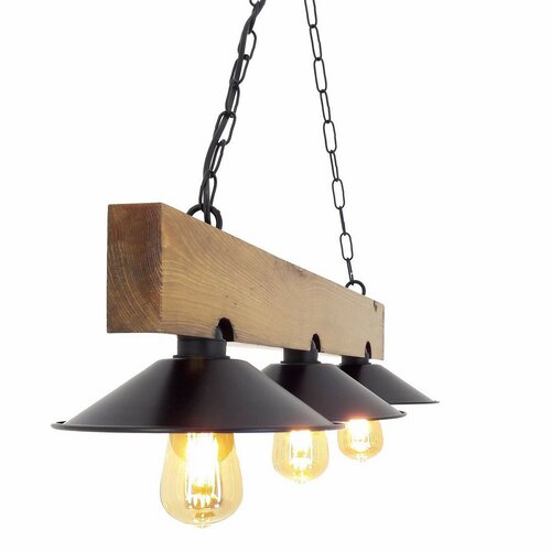 Lampa wisząca Uc Sapka Avize, czarna-brązowa
