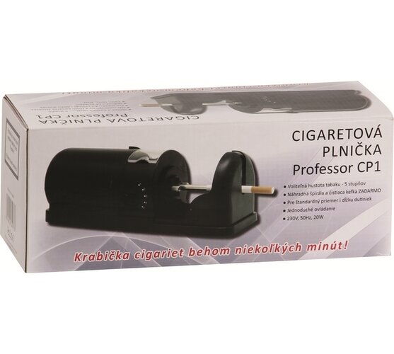 PROFESSOR CP1 Plnička cigariet elektrická , čierna