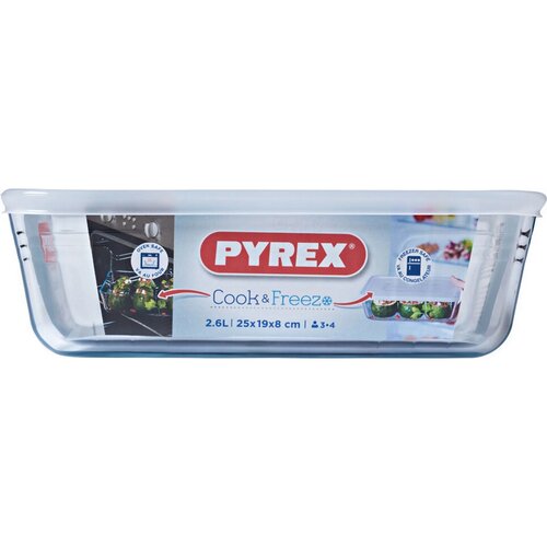 Pyrex Скляна ємність Cook & Freeze 2,6 л, 24 x 19 x 8 см