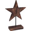 Dřevěná dekorace Wooden Star, 26 cm