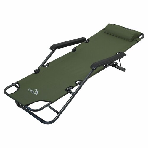 Șezlong pliabil Cattara 13516 Comfort , verde, 155x 61 cm